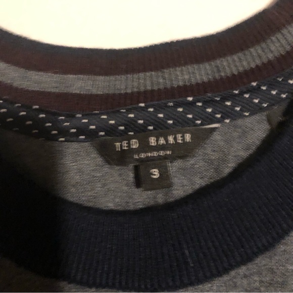 Ted Baker London Mens Gray Sweater Medium - Picture 2 of 5